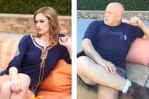 Khôi hài cha bụng bự chụp ảnh giống con gái 