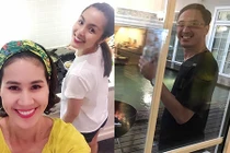 Vợ chồng Tăng Thanh Hà “trốn” 2 con đi hẹn hò bạn bè