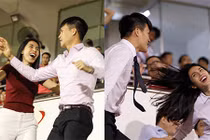 Cứ đi xem bóng đá cùng Công Vinh là Thủy Tiên phấn khích