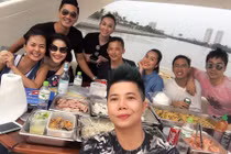 Vợ chồng Tăng Thanh Hà vui vẻ du xuân cùng bạn bè