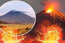 Kinh hoàng: Siêu núi lửa cao 2.331m sắp thức giấc