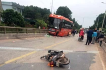 Tai nạn liên hoàn xe khách và 2 xe máy, 1 người tử vong