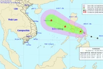 Áp thấp nhiệt đới có thể mạnh lên thành bão, tiến thẳng biển Đông