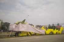 Cận cảnh chỉnh sửa con rồng Hải Phòng hết “quái dị”