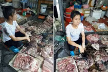Người bán phá giá thịt lợn bị ném chất bẩn ở Hải Phòng: Cấm bán?
