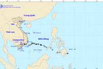 Áp thấp nhiệt đới đã vào đất liền Ninh Thuận-Bình Thuận