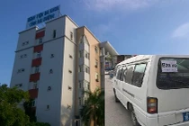 Xe cứu thương biển xanh của BVĐK Hải Dương rao bán giữa đường