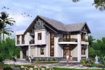 Xây nhà mái thái 2 tầng hiện đại với giá dưới 600 triệu