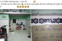 Bảng nội quy phòng trọ "bá đạo" của 3 nam sinh Bình Dương