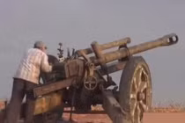Giật mình khẩu pháo Đức 80 tuổi được phiến quân Syria dùng
