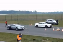 Nissan GT-R đối đầu với vua tốc độ Bugatti Veyron