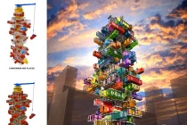 Khách sạn khổng lồ làm từ container