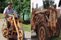 Nông dân chế tạo siêu xe sành điệu làm bằng gỗ