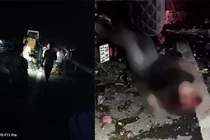 Hòa Bình: Tông vào xe lu, 2 người chết tại chỗ