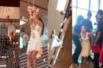 Xôn xao gái trẻ leo trèo, phá hoại tác phẩm nghệ thuật