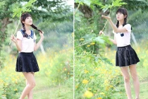 Vẻ đẹp tinh khôi của hot teen phố núi giống hệt Khả Ngân