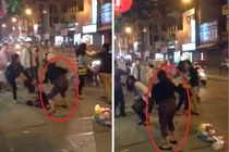 Xôn xao clip đánh ghen hội đồng trên phố Hà Nội