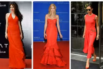 Ngắm mỹ nhân Hollywood diện đầm đỏ siêu quyến rũ
