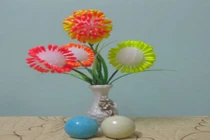 Cách làm quả cầu hoa tuyệt đẹp từ tăm bông 