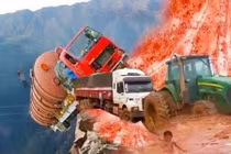 Những pha mắc kẹt dở khóc dở cười của xe quá khổ