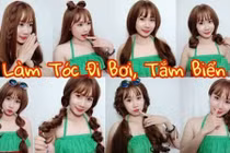 Những kiểu tóc dễ thương khi đi bơi, đi tắm biển