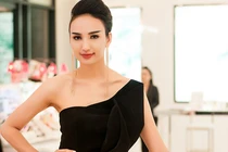 Hoa hậu Ngọc Diễm quyến rũ với đầm đen 