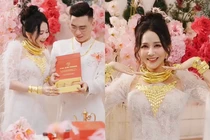 Nữ thần “phim cấp 3” đeo vàng trĩu cổ ngày thành hôn