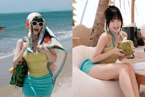 Vân Tiny khoe body đẹp mê hồn khi đi biển