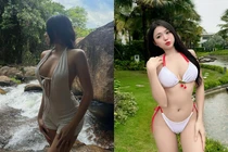 Gái xinh tắm suối khoe dáng nuột nà, netizen truy tìm danh tính