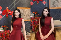 Nàng hoa khôi bóng chuyền lên đồ chụp ảnh Tết khiến fan mê mẩn