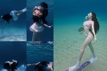 Đệ nhất hot girl Sài Thành khoe khoảnh khắc lặn biển tựa “tiên cá“