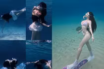 Đệ nhất hot girl Sài Thành khoe khoảnh khắc lặn biển tựa “tiên cá“