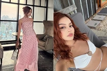 Hot girl gây sốt châu Á một thời diện áo dài Việt khoe dáng