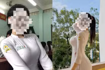 Nữ sinh lớp 12 gây tranh cãi khi diện áo dài quá gợi cảm