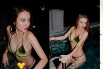 Em gái Công Vinh diện bikini kiệm vải, khoe dáng nuột bên hồ bơi