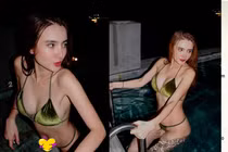 Em gái Công Vinh diện bikini kiệm vải, khoe dáng nuột bên hồ bơi