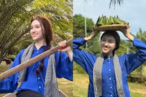 Về miền Tây, nữ MC “chân dài nhất Việt Nam” hóa thôn nữ thùy mị