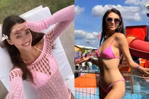 Những lần vợ Tây của Bùi Tiến Dũng diện bikini khoe dáng