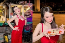 Danh tính hot girl diện mốt không nội y bên xe đồ ăn đêm