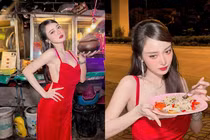 Danh tính hot girl diện mốt không nội y bên xe đồ ăn đêm