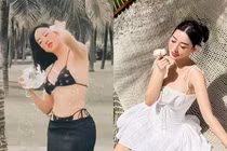 Tình cũ hot boy tuyển Việt Nam đi biển khoe giao diện bốc lửa