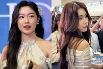 Hai cô con gái MC Quyền Linh chiếm trọn spotlight khi dự sự kiện