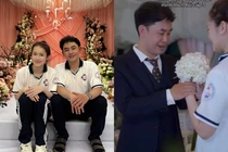 Đám cưới cô dâu mặc đồng phục học sinh gây sốt mạng xã hội