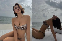 Vợ thiếu gia Đồng Tháp diện bikini da beo khoe dáng cực chiến