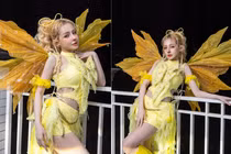 Ngân 98 hóa thân thành “nàng bướm vàng” gợi cảm đi diễn