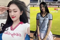 Điểm danh loạt gái xinh check-in tại giải bóng đá của Độ Mixi