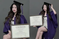 Tiktoker Chao đăng ảnh cầm bằng tốt nghiệp, diện trang phục gây tranh cãi