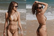Em gái Công Vinh diện bikini khoe body tựa nữ thần