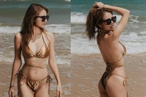 Em gái Công Vinh diện bikini khoe body tựa nữ thần