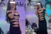 Cô gái mặc hở bạo hát sinh nhật khiến cánh mày râu “áp lực“
